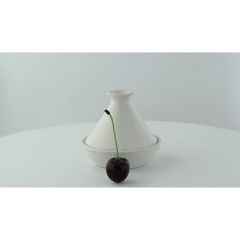 Mini tajine en porcelaine blanc   H80mm