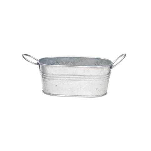 Baquet ovale en métal  120x70mm H55mm 220ml