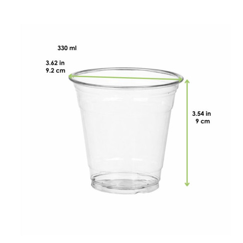 Pot/Coupe plastique PET transparent   H90mm 330ml