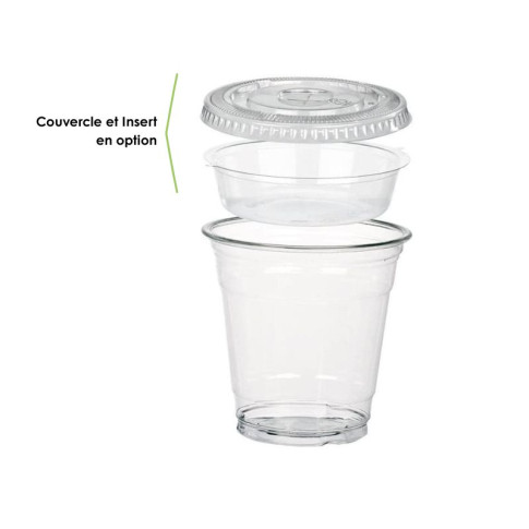 Pot/Coupe plastique PET transparent   H90mm 330ml