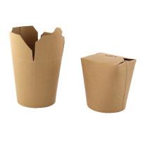 Pot carton rond kraft fermeture à fente 85x98mm H95mm 750ml