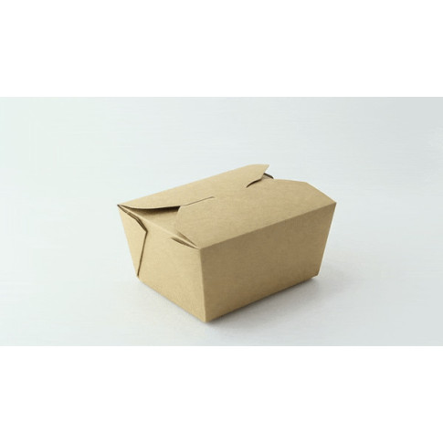 Boîte repas carton kraft laminé 130x107mm H67mm 750ml