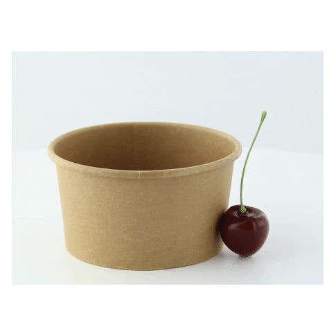 Pot carton kraft brun chaud et froid  H62mm 270ml