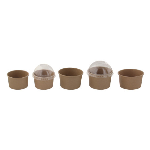 Pot carton kraft brun chaud et froid  H62mm 270ml