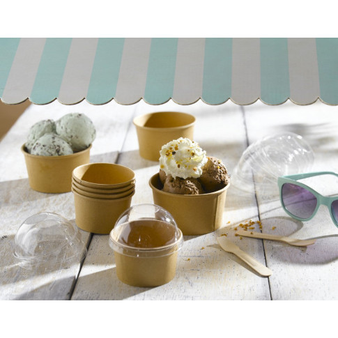 Pot carton kraft brun chaud et froid  H62mm 270ml
