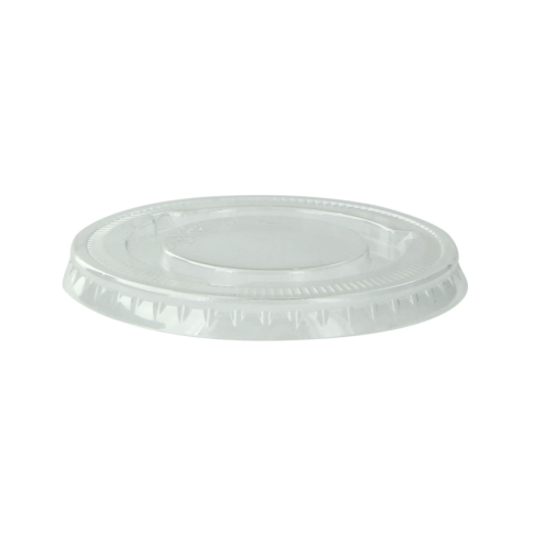 Couvercle PET plat transparent Diam: 7,4 cm 7,4 cm - 100 unitÃ©s
