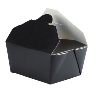BoÃ®te repas carton noir 650 ml 13 x 10,5 x 6,5 cm - 25 unitÃ©s