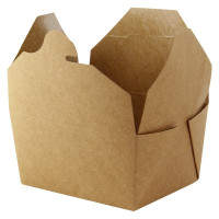 Boîte repas carton kraft laminé 217x160mm H50mm 1450ml