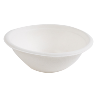 Bol rond blanc en pulpe 350 ml Diam: 13,5 cm 13,4 x 4,8 cm - 50 unitÃ©s