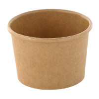 Pot à soupe et glace en carton kraft brun sans plastique, Waterbased  H40mm 75ml