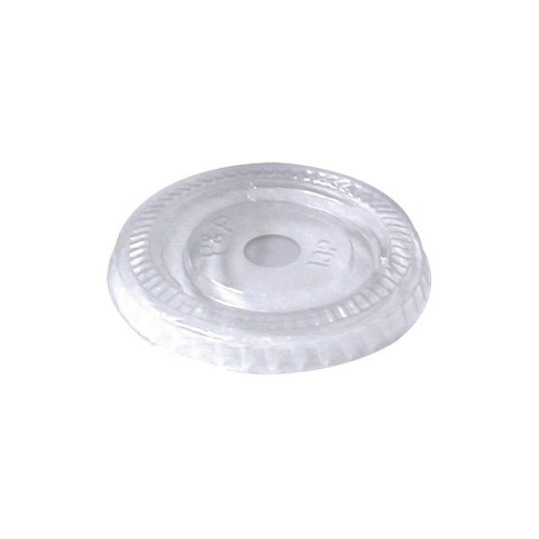 Couvercle PET transparent plat Diam: 9,5 cm 9,5 cm - 50 unitÃ©s