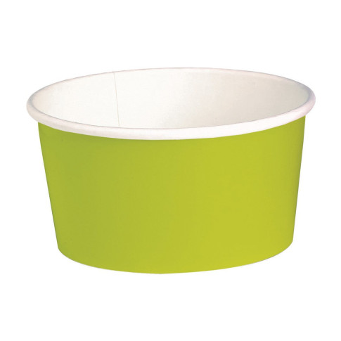 Saladier rond en carton vert "Buckaty" 900 ml Diam: 15 cm 15 x 12,8 x 7,5 cm - 45 unitÃ©s