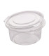 Pot Deli rond PET avec couvercle plat attachÃ© 400 ml Diam: 11,5 cm 11,5 x 6 cm x 50 unitÃ©s