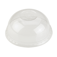 Couvercle PLA dÃ´me transparent avec trou Diam: 9,6 cm 9,6 x 5 cm - 50 unitÃ©s