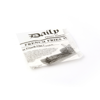 Sac papier ingraissable blanc ouvert sur 2 cÃ´tÃ©s avec dÃ©cor journal 13 x 13 cm - 1000 unitÃ©s