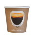 Gobelet carton dÃ©cor "Ristretto"  - 120 ml - 6,2 cm x 4,5 cm x 6 cm. - 100 Pcs