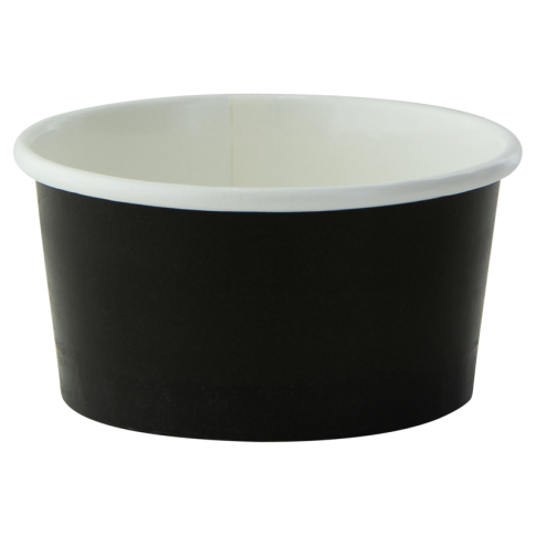 Pot carton noir chaud et froid 100 ml Diam: 7,4 cm 7,4 x 6,1 x 3,8 cm - 50 unitÃ©s