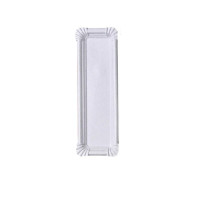 Assiette rectangulaire en carton recyclÃ© blanc 23 x 8 cm - 250 unitÃ©s