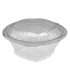 Saladier rond transparent PET avec couvercle attachÃ© 750 ml Diam: 15,1 cm 15,1 x 6 cm - 50 unitÃ©s