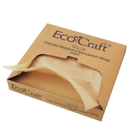 Boîte de papier ingraissable brun 30 x 30 cm
