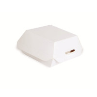 Mini boÃ®te burger en carton blanc 9,8 x 9,5 x 5 cm - 25 unitÃ©s
