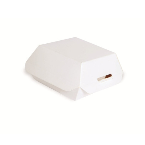 Mini boÃ®te burger en carton blanc 9,8 x 9,5 x 5 cm - 25 unitÃ©s