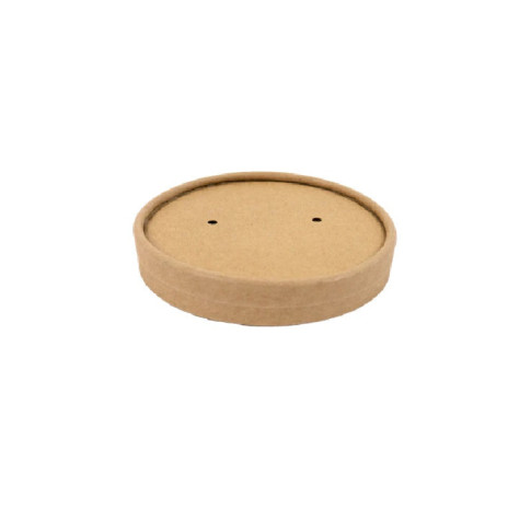Couvercle carton kraft chaud et froid Diam: 9,7 cm 9,7 x 9,7 x 1,5 cm - 50 unitÃ©s