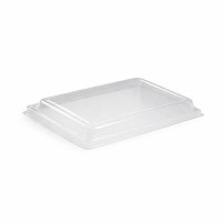 Couvercle dÃ´me PET transparent rectangulaire 22,5 x 18 x 3,7 cm - 20 unitÃ©s