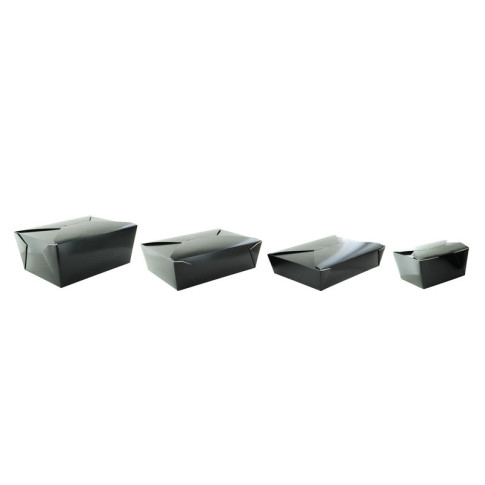 Boîte repas carton noir 216x160mm H65mm 2000ml