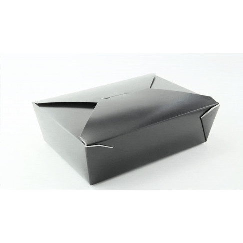 Boîte repas carton noir 216x160mm H65mm 2000ml