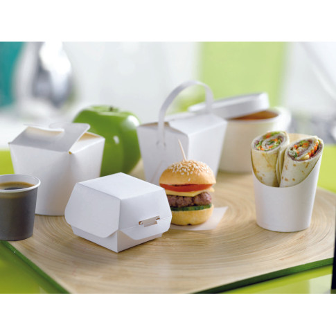 Couvercle plat blanc en carton kraft perforé pour la vapeur