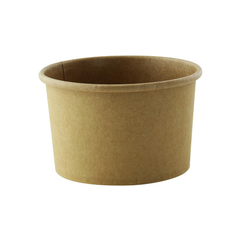 Pot carton kraft brun chaud et froid   H62mm 230ml
