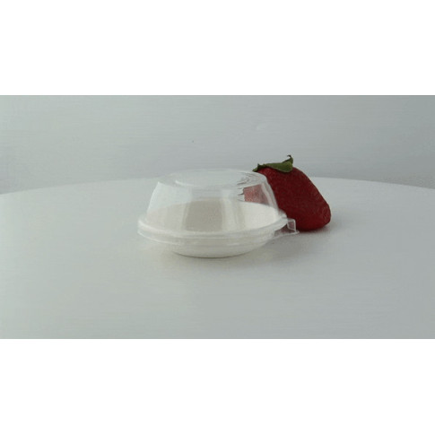 Couvercle plat transparent en plastique PET  H25mm