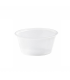 Pot plastique PS translucide rond   H32mm 80ml