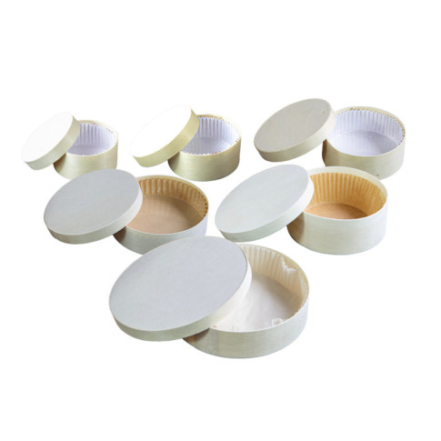 Boîte ronde bois FSC mix + papier ing - cuisson four  H42mm 100ml