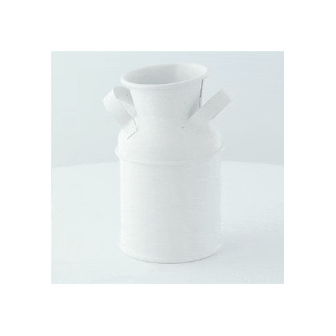 Pot à lait en métal couleur ivoire   H100mm 125ml