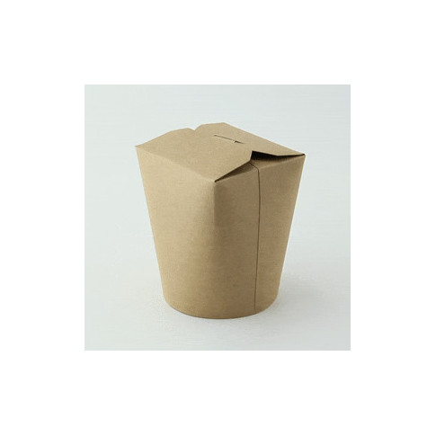 Pot carton rond kraft fermeture à fente 72x87mm H95mm 550ml