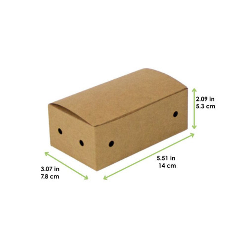 Boîte Kraft 9 Nuggets  140x78mm H53mm