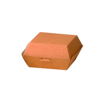 Boite burger carton kraft brun  130x120mm H70mm