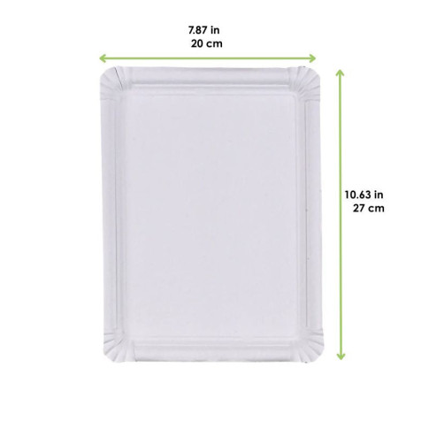Assiette carton blanc rectangulaire
