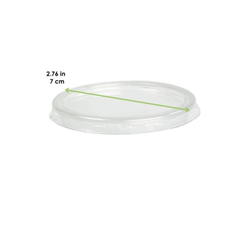 Couvercle PET translucide plat