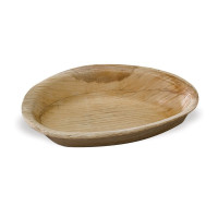 Assiette en palmier forme oeuf  190x120mm H25mm 270ml