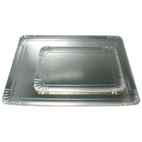 Plateau carton double face or intérieur argent extérieur  280x190mm