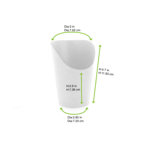 Pot wrap carton blanc  H117mm 230ml