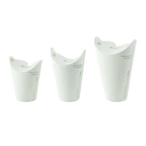 Pot Nolida blanc en carton à fermeture intégrée  H105mm 375ml