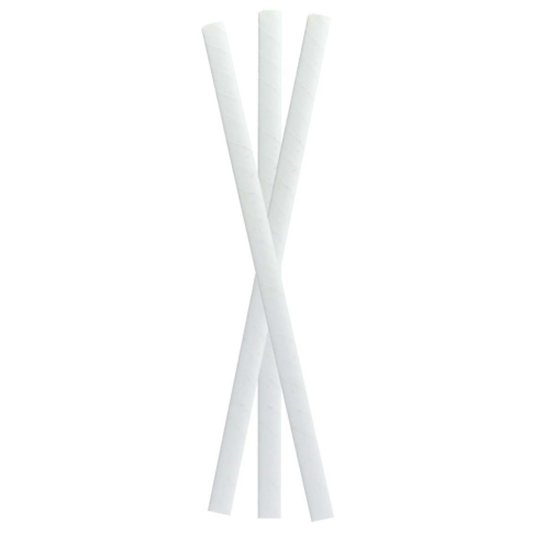 Paille pour smoothie en papier blanc  H197mm