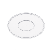 Couvercle transparent plat et rond en plastique PS  H2mm