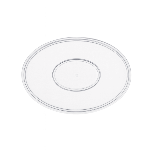 Couvercle transparent plat et rond en plastique PS  H2mm