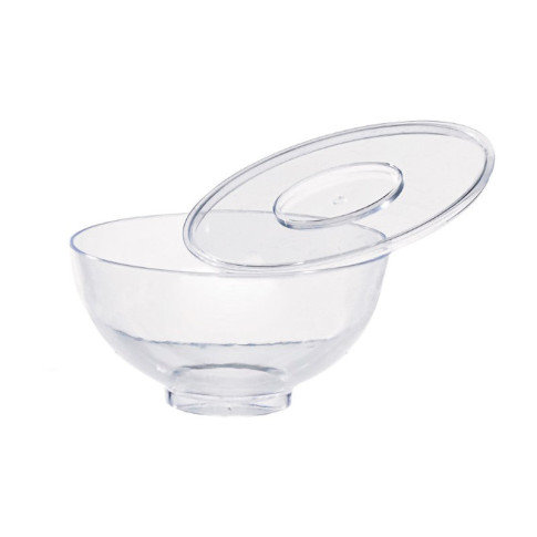 Couvercle transparent plat et rond en plastique PS  H2mm