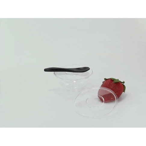 Couvercle transparent plat et rond en plastique PS  H2mm